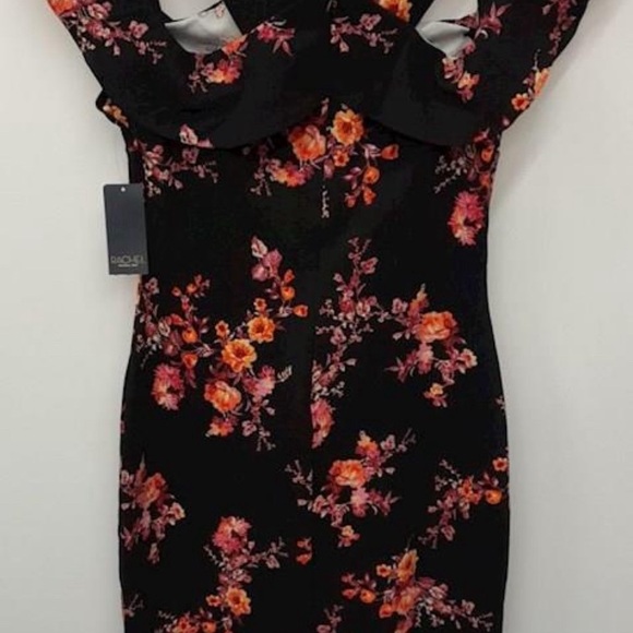Rachel Roy NWT black floral open shoulder dress, size M - Picture 4 of 5